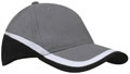 FRONT VIEW OF BASEBALL CAP CHARCOAL/WHITE/BLACK